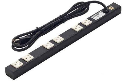 Lowell ACS-1506 Power Strip 15Amp, 6 Outlets, 6' Cord