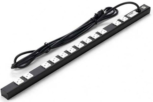 Lowell ACS-1512 Power Strip 15Amp, 12 Outlets, 6' Cord