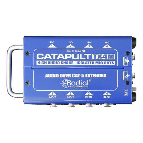 Radial CATAPULT TX4M 4-Channel Cat5 Audio Snake Transmitter Module w/ Mic-Level Tranformer