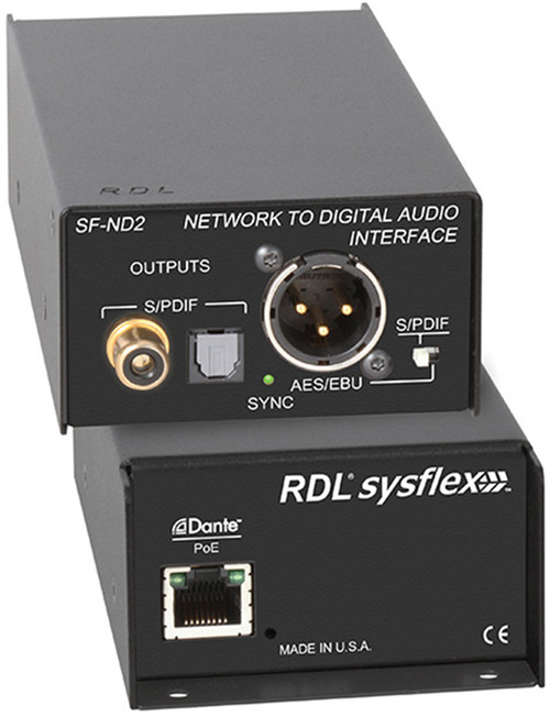 RDL SF-ND2 Dante Network to Digital Audio Interfrace