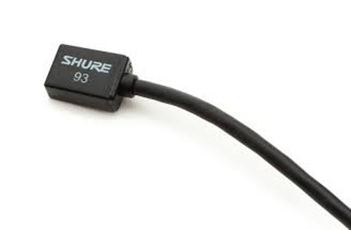Shure WL93 Omnidirectional Condenser Miniature Lavalier Microphone, Black