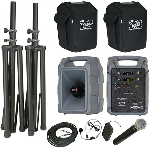 Sound Projections VM2-HBM-HHDLX Deluxe Voice Machine Wireless Headset & Handheld Microphone System