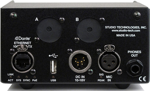 Studio Technologies MODEL 215 Dante-Supported Announcer's Console, 3 Switches