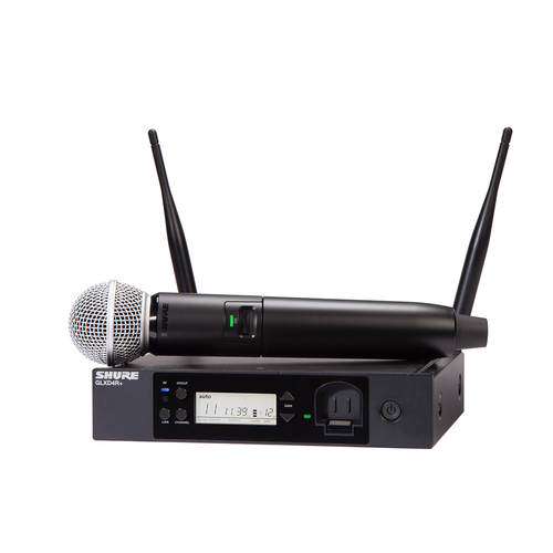 Shure GLXD24R+/SM58-Z3 Dual Band Wireless Handheld System with SM58 Cable