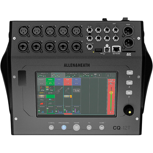 Allen & Heath CQ12T Compact Digital Mixer with 10 Mic/Line Inputs, 7" Touchscreen