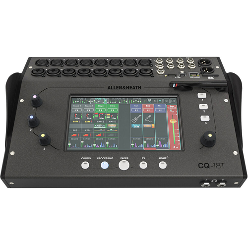 Allen & Heath CQ18T Compact Digital Mixer with 16 Mic/Line Inputs, 7" Touchscreen