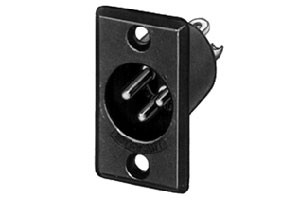 Switchcraft D3M 3-Pin XLR Male D-Series Panel-Mount Connector