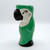 A green parrot shaped ceramic drinking glass