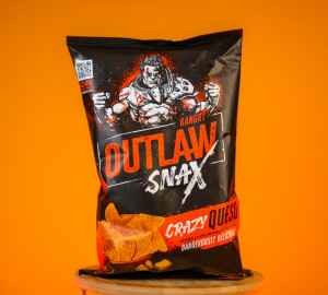 Queso Tortilla Chips, Bold Cheese Flavor, Outlaw Snax