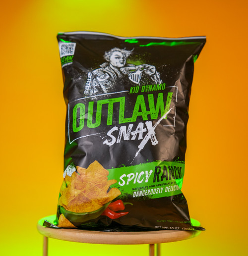 Spicy Ranch Chips, Bold Rich Flavor, Outlaw Snax