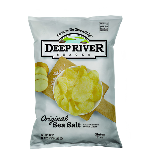Snack potato chips, lightly salted with cracked black pepper, in white packaging, 4-ingredient natural chips