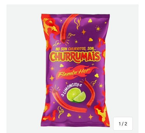 Churrumais Flamin’ Hot Limoncito Corn Snack – Spicy Lime Flavoured Crunchy Chips