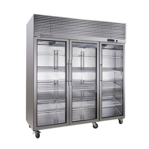 Three Glass Door Upright Fridge