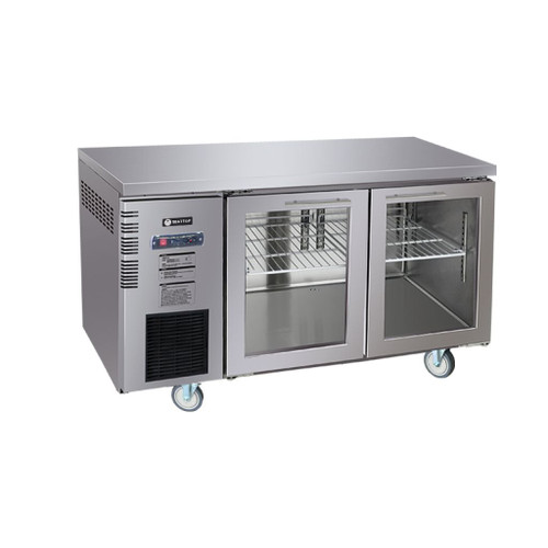Under Bench Glass Door Fridge 1500mm