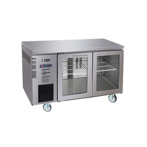 Under Bench Glass Door Fridge 1200mm