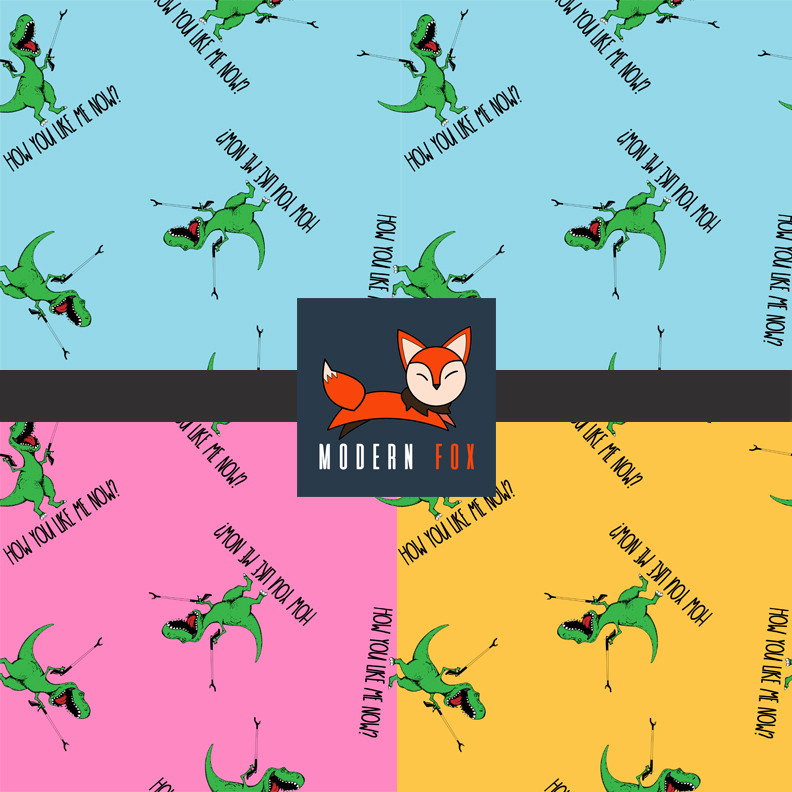 DINO48 How You Like Me Now Modern Fox Fabrics Dino48 how you like me now modern fox fabrics
