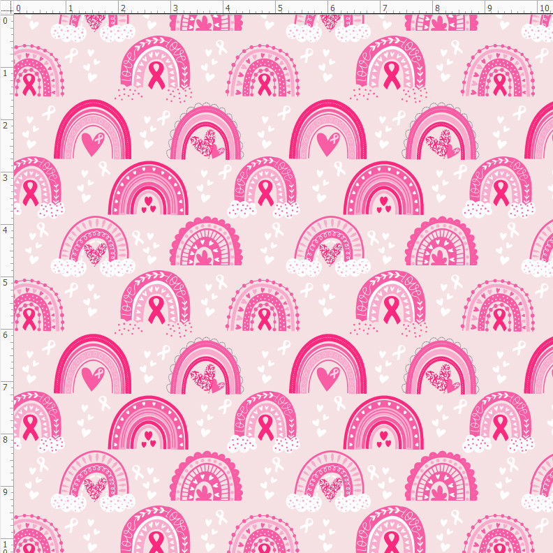Breast Cancer Awareness, Pink Ribbon (BCA6) - Modern Fox Fabrics