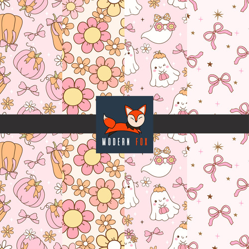 FAL97 - Coquette Pink Pumpkin Ghosts