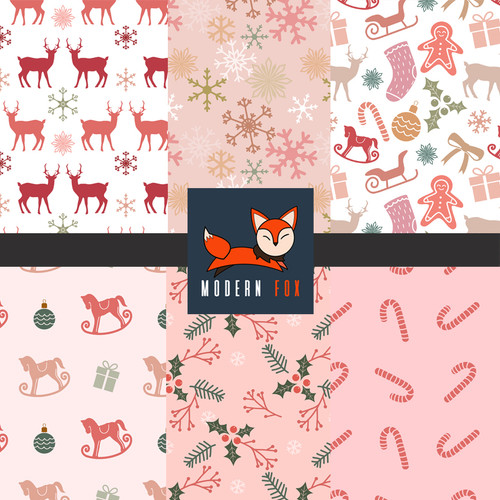 WNT417 - Pink Christmas Reindeer WNT417 - Pink Christmas Reindeer