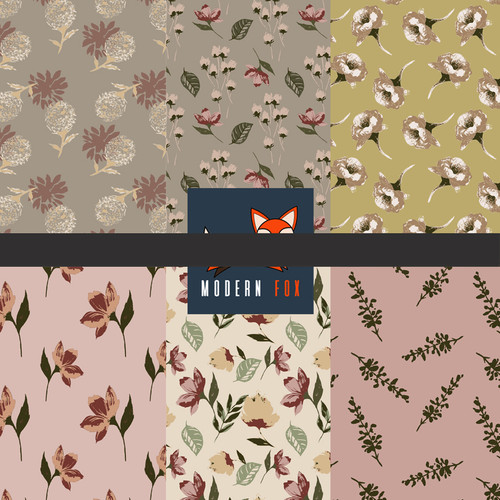 FLW355 - Earth Tone Vintage Flower FLW355 - Earth Tone Vintage Flower