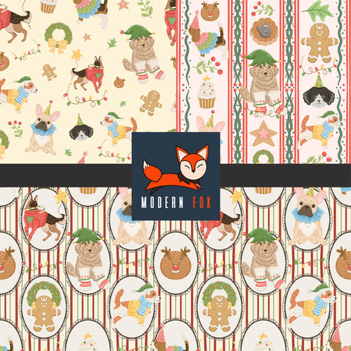 WNT429 - Cute Christmas Dog