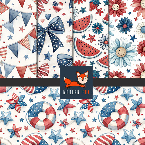 ID128 - 4th July Vintage Patriotic