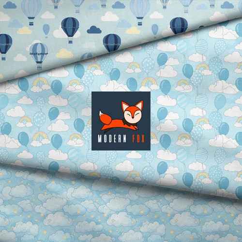 SUM39 - Baby Boy Pattern, Summer, Hot air Balloon, Sailboats