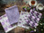 FQ57 - Purple Floral Pattern Fat Quarter Bundle of 4, 100% Organic Cotton Sateen.