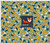 FLW382 - Meadow flowers and leaves in country blue, navy and yellow