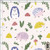 HHOG1 - Cute Hedgehog Fabric, Vintage Retro Floral