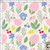 HHOG1 - Cute Hedgehog Fabric, Vintage Retro Floral