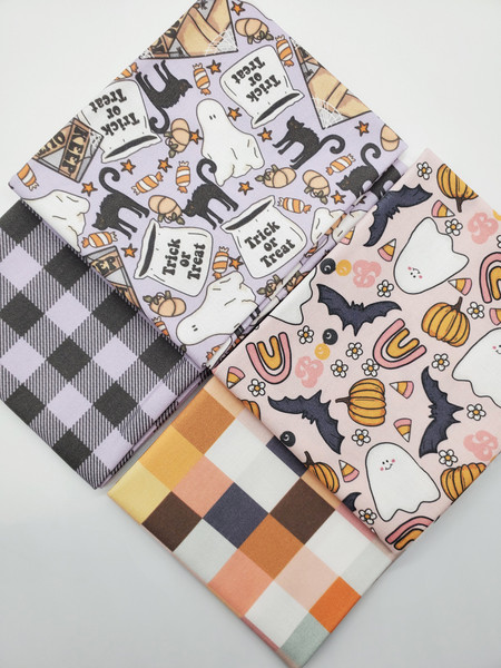 FQ45 - Cute Halloween Trick or Treat Fat Quarters Bundle