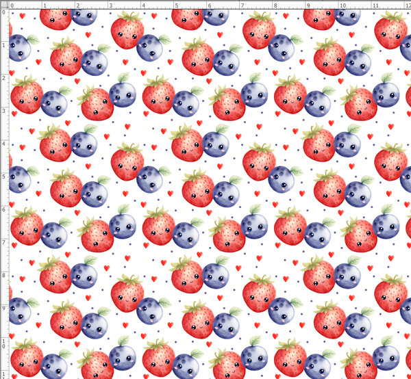 FRT11 - Kawaii Strawberry and Blueberries