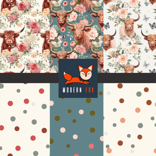 CW19 - Highland Cow and Flower