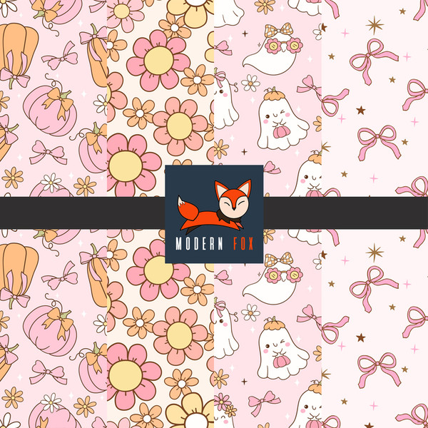 FAL97 - Coquette Pink Pumpkin Ghosts