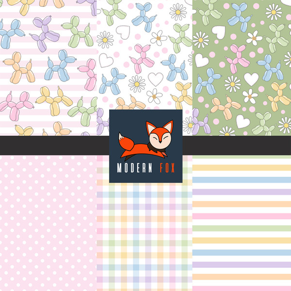 BAL5 - PastelBalloon Dogs