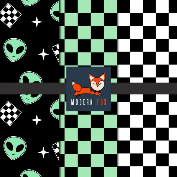 RET8 - Alien Checkerboard