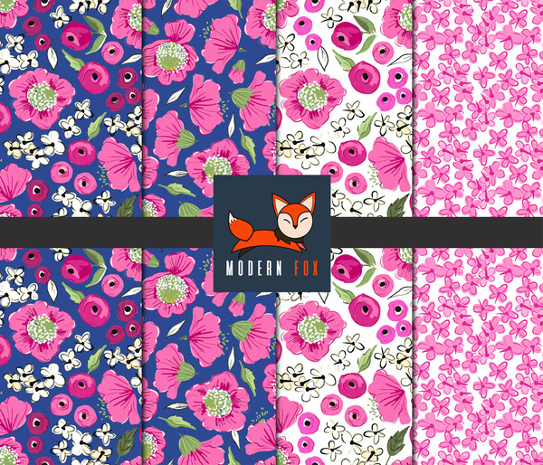 FLW384 - Big Blooms Floral Patterns