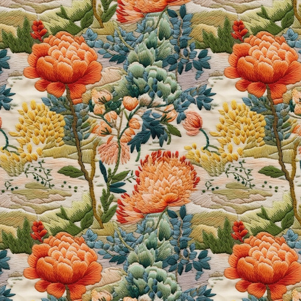 Printed Embroidery Flower (FLWEMB2)