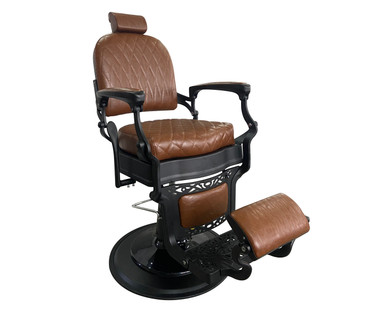 Gabriel II Designer Vintage Barber Chair - Hazelnut Edition
