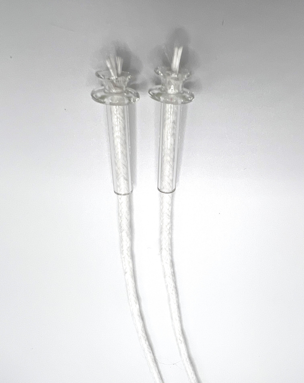 Buy 2 Glass Oil Candle Wick Holders with Wick Online