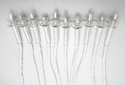 5 Glass Wick Holders .75 Length Glass Wick Tubes Wick Tubes Glass Wick Tube  Oil Candle Wicks Oil Candle Wick Insert FF18 