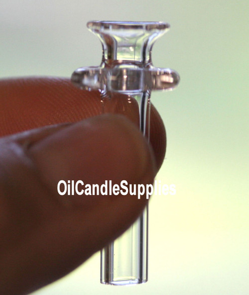 10 Glass Oil Candle Wick Tube Inserts