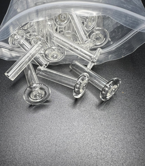 10 pc Glass Wick Holders Fiberglass Wick Brass Ring
