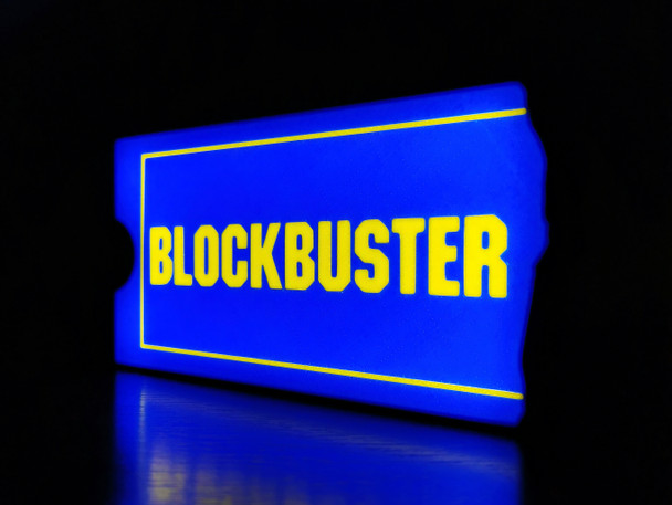 Blockbuster Video LED USB Sign, Collectable Movie Rental Logo, Movie Sign, Film Store, Retro Movie, USB Night Light, Hot Toys Display