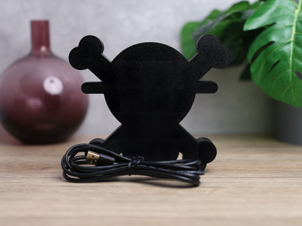 One Piece Pirate Logo LED Sign, USB Powered Night Light, Hot Toys, Monkey D. Luffy, Anime Lover Gift