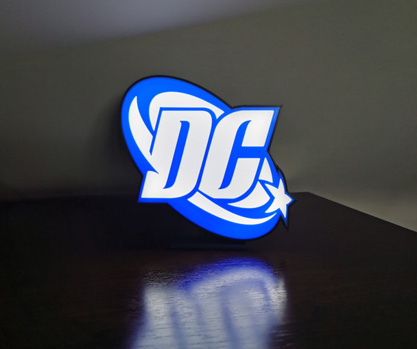 Celebrate nearly 90 years of DC Comics with our stunning LED illuminated logo. Crafted from biodegradable materials, it honors legendary characters like Superman and Batman.