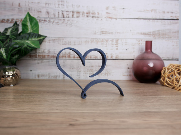 Freestanding Heart Ornament Line Art, Shelf Display Items, Romantic Gift, Home Decor