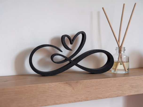 Add a touch of sophistication to your space with our Infinity Heart sculpture. Crafted from eco-friendly materials, it symbolizes love and connection beautifully.
