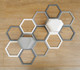 Indoor Wall Planter Honeycomb Design, Expandable Wall Pot System, Hexagon Wall Planter, Geometric, Vertical Garden, Wall Pots, Wall Art